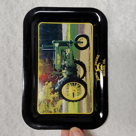 2002 John Deere Metal Tin Tray VTG Moline ILL. Country Farm Tractor Mini - Picture 4 of 9